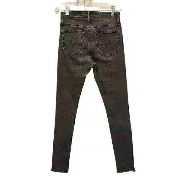 AG Adriano Goldschmied The Farrah High-Rise Skinny Black Dark Wash Jeans - Picture 3 of 9